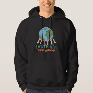 Heart Shaped Earth Day Everyday Bees World Environ Hoodie