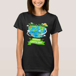 Heart Shaped Earth Day Everyday Bees World Environ T-Shirt