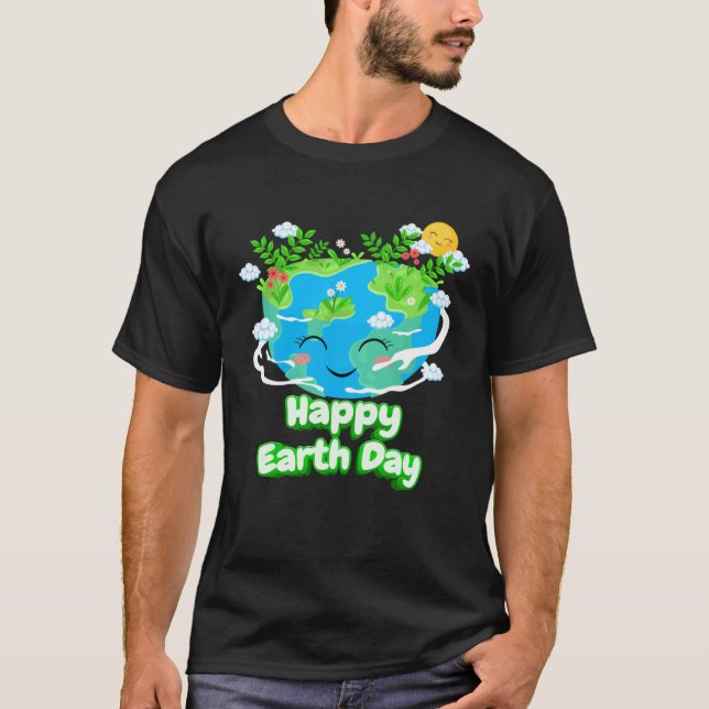 Heart Shaped Earth Day Everyday Bees World Environ T-Shirt (Front)