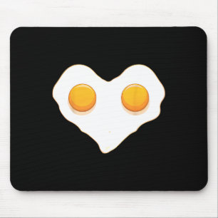 Heart Shaped Eggs Love Fried Egg Funny Valentines Mouse Mat