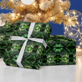 Heart Shaped Electronic Circuit Wrapping Paper