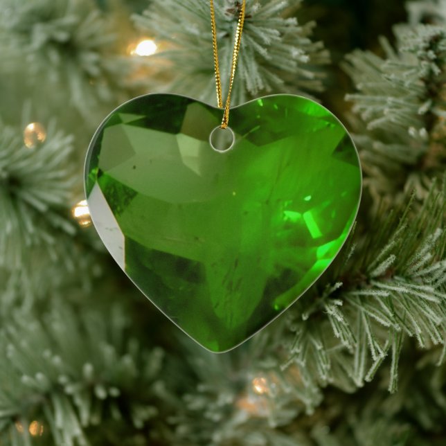 Heart‑Shaped Emerald Ceramic Tree Decoration (Tree)