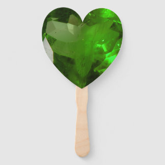 Heart‑Shaped Emerald Hand Fan