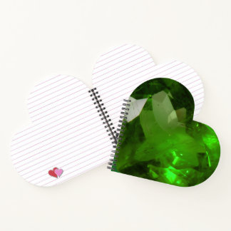 Heart‑Shaped Emerald Notebook