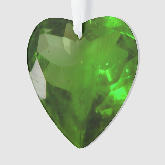 Heart‑Shaped Emerald Ornament (Front)