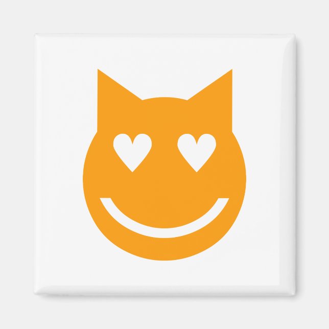 Heart Shaped Eyes Emoji Magnet (Front)