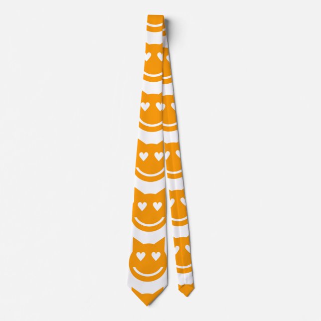Heart Shaped Eyes Emoji Tie (Front)