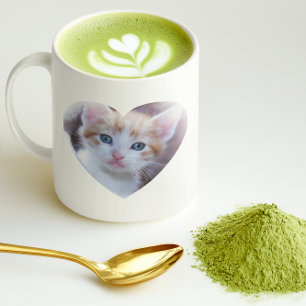 Heart Shaped Family Pet Photo Coffee Mug