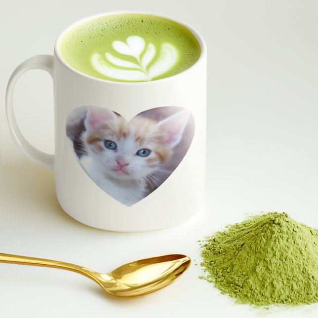 Heart Shaped Family Pet Photo Coffee Mug (Heart Shaped Family Pet Photo Coffee Mug)