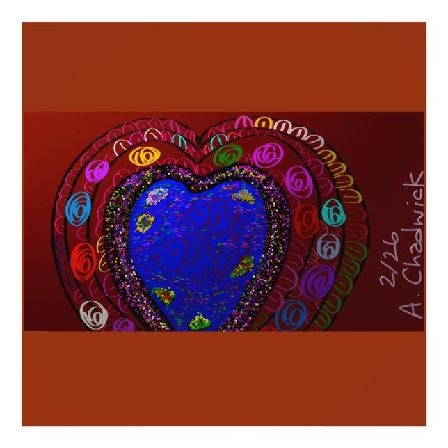 Heart-Shaped Fish Pond Photo Print (Front)