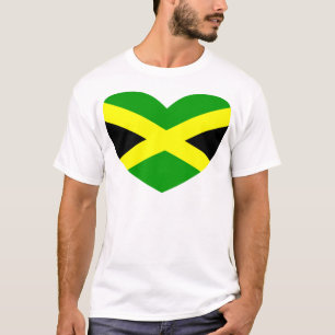 Heart Shaped Flag of Jamaica T-Shirt