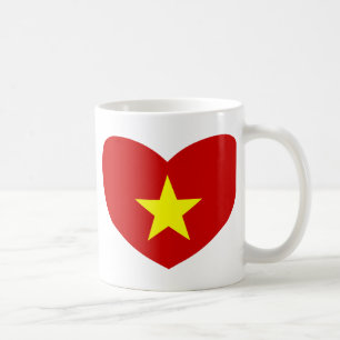 Heart Shaped Flag of Vietnam Coffee Mug