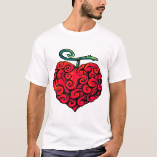 Heart-Shaped Flame Fruit Graphic Funny Fiery T-Shi T-Shirt