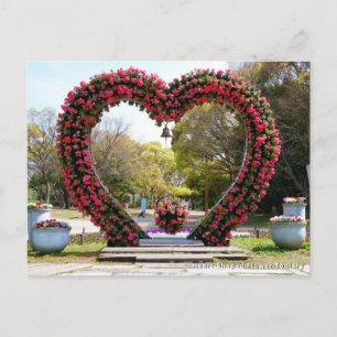 Heart-Shaped Flower Topiary Postcard