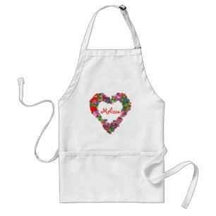 Heart Shaped Flowers Standard Apron