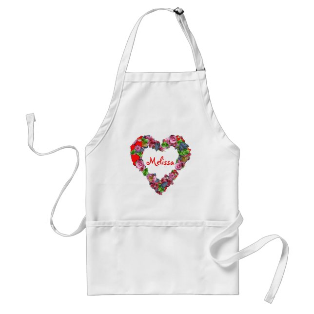 Heart Shaped Flowers Standard Apron (Front)