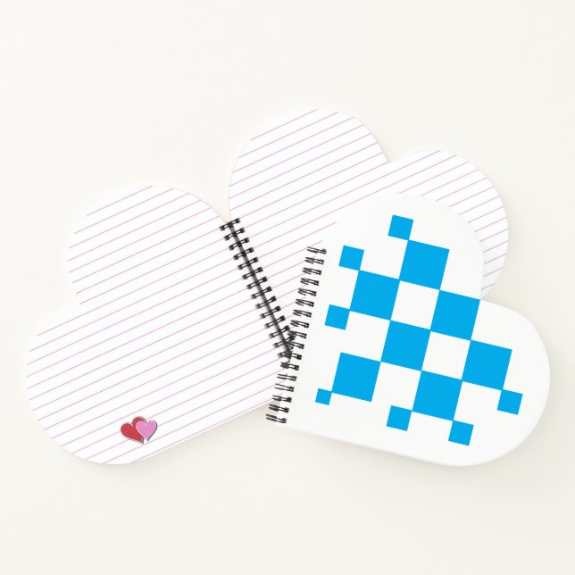 Heart-Shaped Geometric Pattern Notebook (Inside)