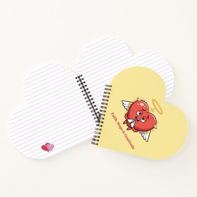 Heart-Shaped Gratitude Keepsake Journal (Inside)