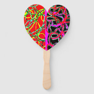 Heart-Shaped Hand Fan Set (10 Pieces)