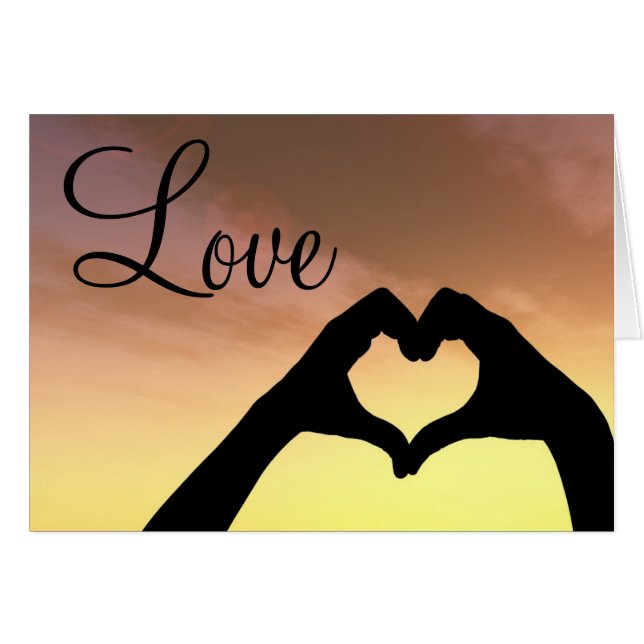 Heart Shaped Hands Silhouette (Front Horizontal)