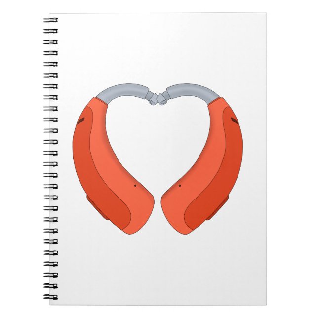 Heart Shaped Hearing Aid Notebook (Front)