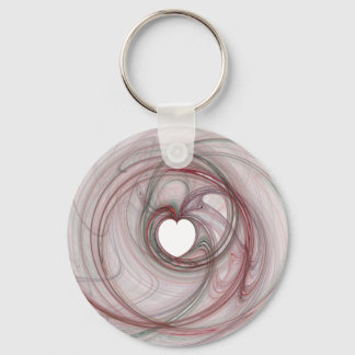Heart shaped hole key ring