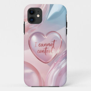 Heart-Shaped "I Cannot Control" Minimalist Mobile  iPhone 11 Case