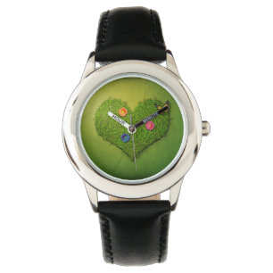 Heart-Shaped Lawn Flowers Butterfly Watch