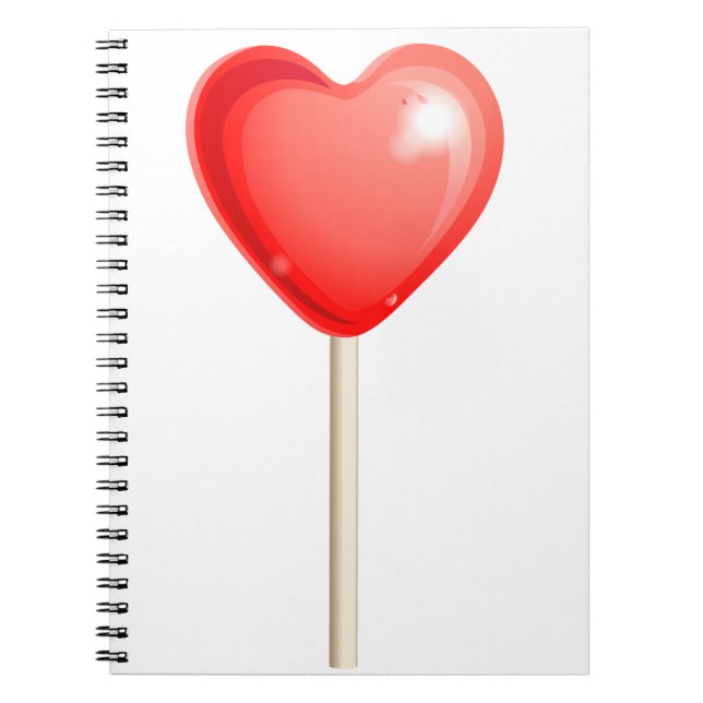 heart shaped lollipop notebook (Front)