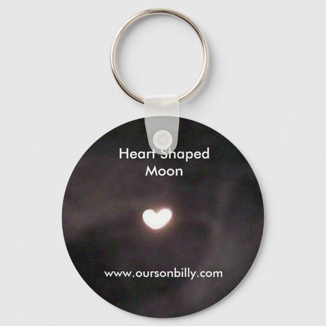 heart shaped moon key chain (Front)