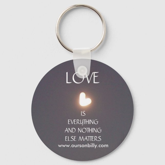 Heart shaped moon key chain (Front)