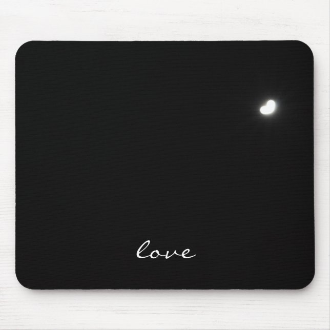Heart Shaped Moon Mouse Mat (Front)