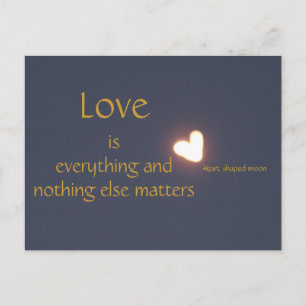 heart shaped moon post card