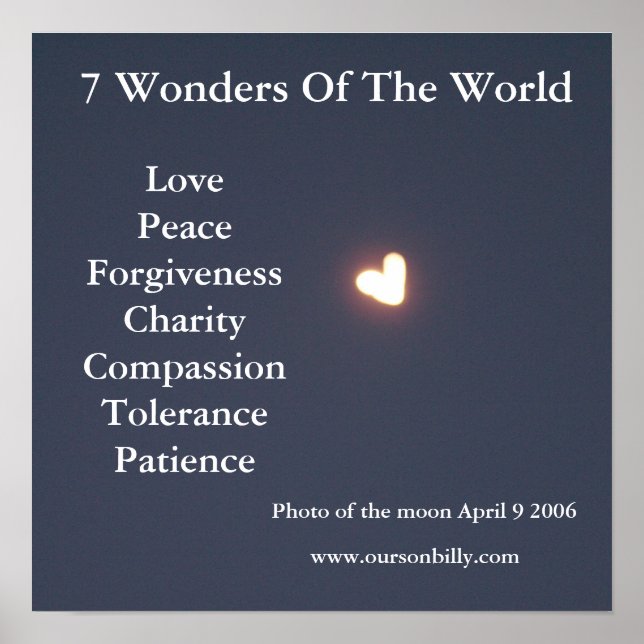 Heart shaped moon poster (Front)