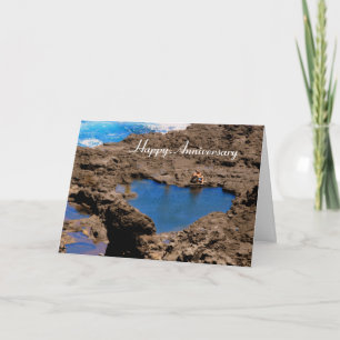 Heart-Shaped Ocean Tide Pool, Maui, Anniversary Card