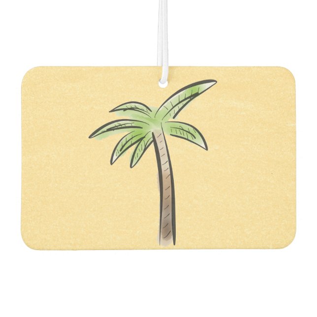 Heart shaped Palm tree Car Air Freshener (Front)