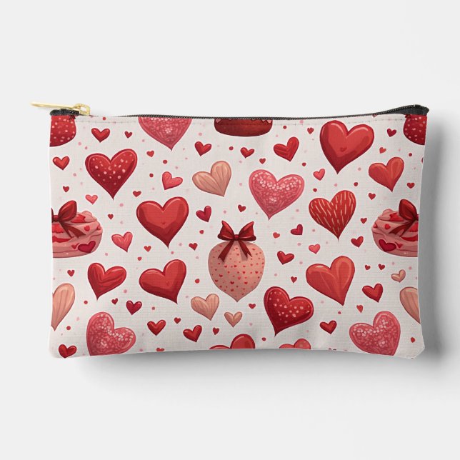 Heart-shaped pattern small cosmetic&Toiletry Bags (Front)