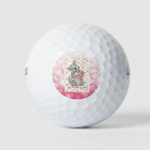 Heart Shaped Paw Prints Golf Balls