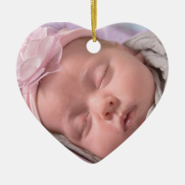 Heart Shaped Personalised Ornament (Front)