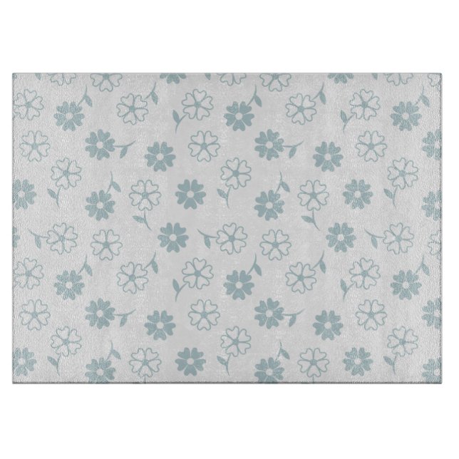 Heart Shaped Petal Flowers Cutting Board (Front)