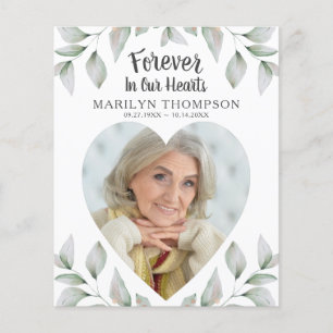 Heart Shaped Photo Budget Memorial Program