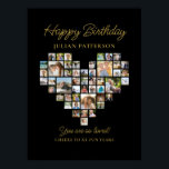 Heart Shaped Photo Collage Birthday Party Welcome Poster<br><div class="desc">A super fun photo collage shaped like a heart - perfect for birthdays or any special day. Just add your photos and custom text to personalize. Easily change the background color too. So unique - makes a wonderful keepsake. Need this immediately? Purchase a Digital download of our poster and have...</div>