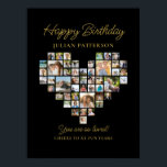 Heart Shaped Photo Collage Birthday Party Welcome Poster<br><div class="desc">A super fun photo collage shaped like a heart - perfect for birthdays or any special day. Just add your photos and custom text to personalize. Easily change the background color too. So unique - makes a wonderful keepsake. Need this immediately? Purchase a Digital download of our poster and have...</div>