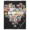 Heart Shaped Photo Collage Family Script Black