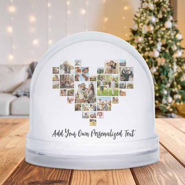 Heart Shaped Photo Collage Snowglobe (Creator Uploaded)