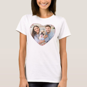 Heart Shaped Photo Custom Colour T-Shirt