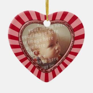 Heart Shaped Photo Frame Ceramic Tree Decoration