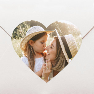 Heart Shaped Photo Personalised Love Heart Sticker
