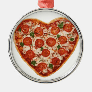 heart shaped pizza metal tree decoration