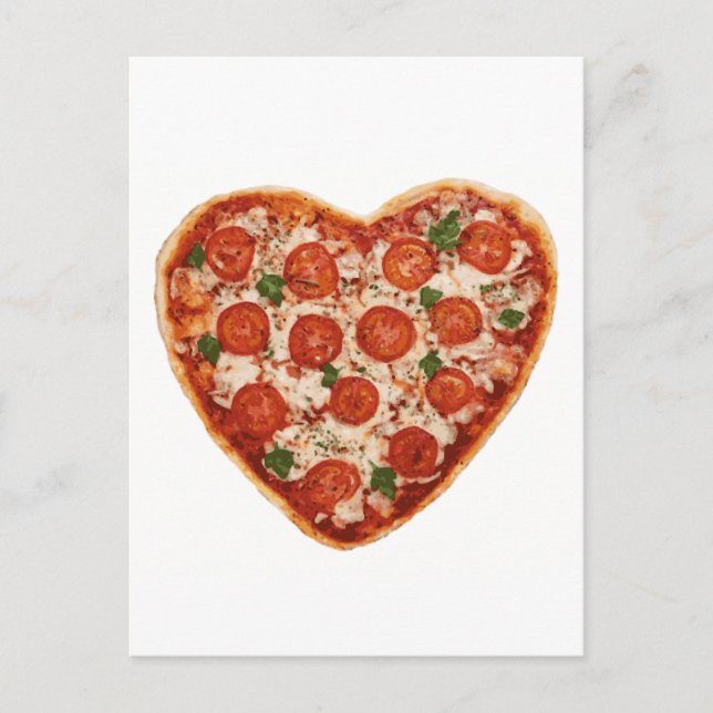 heart shaped pizza postcard (Front)